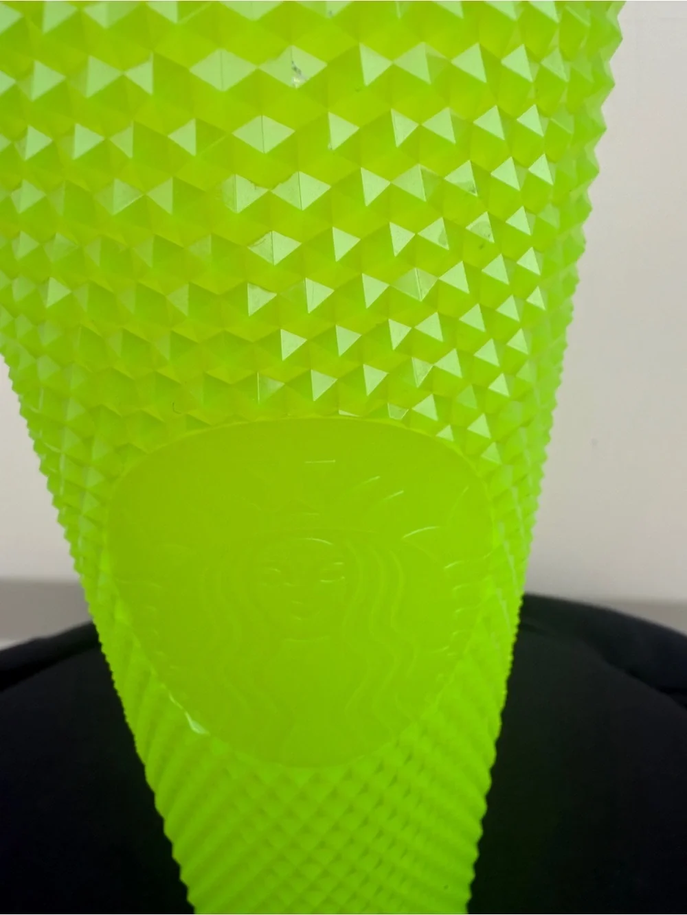 Starbucks Neon Lime Textured Reusable Tumbler with Straw New